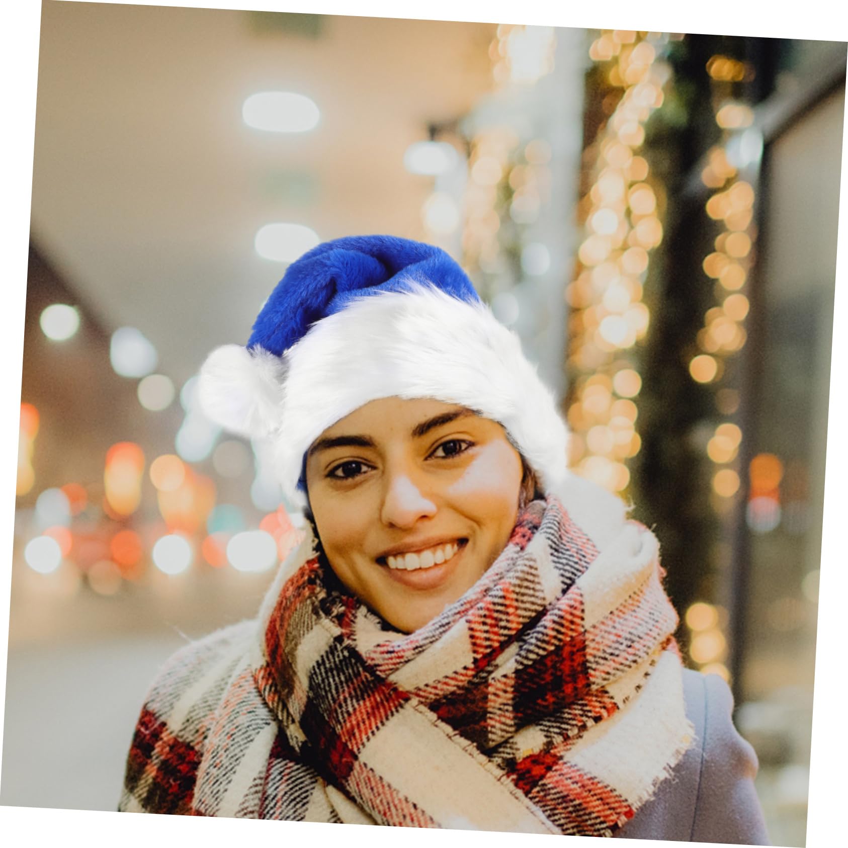 PRETYZOOM 10 Piezas Sombrero De Decoración De Navidad Sombreros De Papá Noel Gorros Navideños Azules Sombreros Para Hombres De Hombre Fiesta De Navidad Adornos De Blue Paño