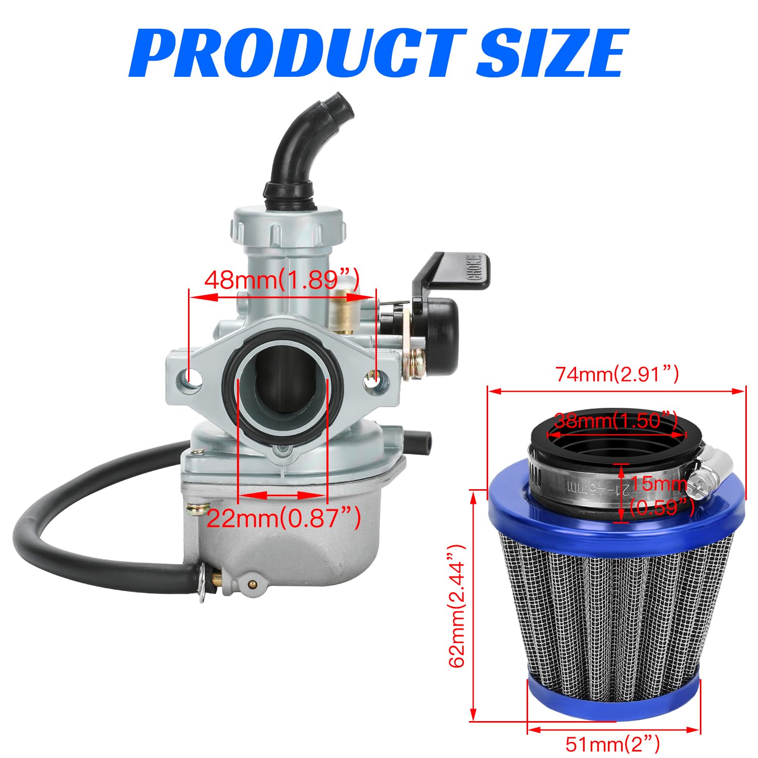 Snapklik.com : PZ22 Carburetor 22mm Carb Throttle Cable Grip Assembly ...