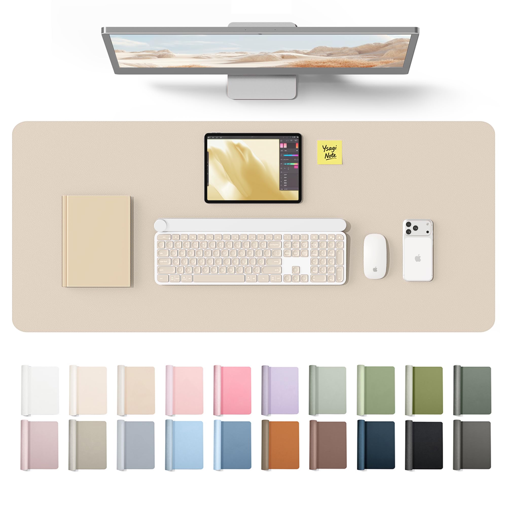 YSAGi Large Desk Protector Mat 42" x 17.2" | Protects Your Desk from Scratches and Spills - main product image