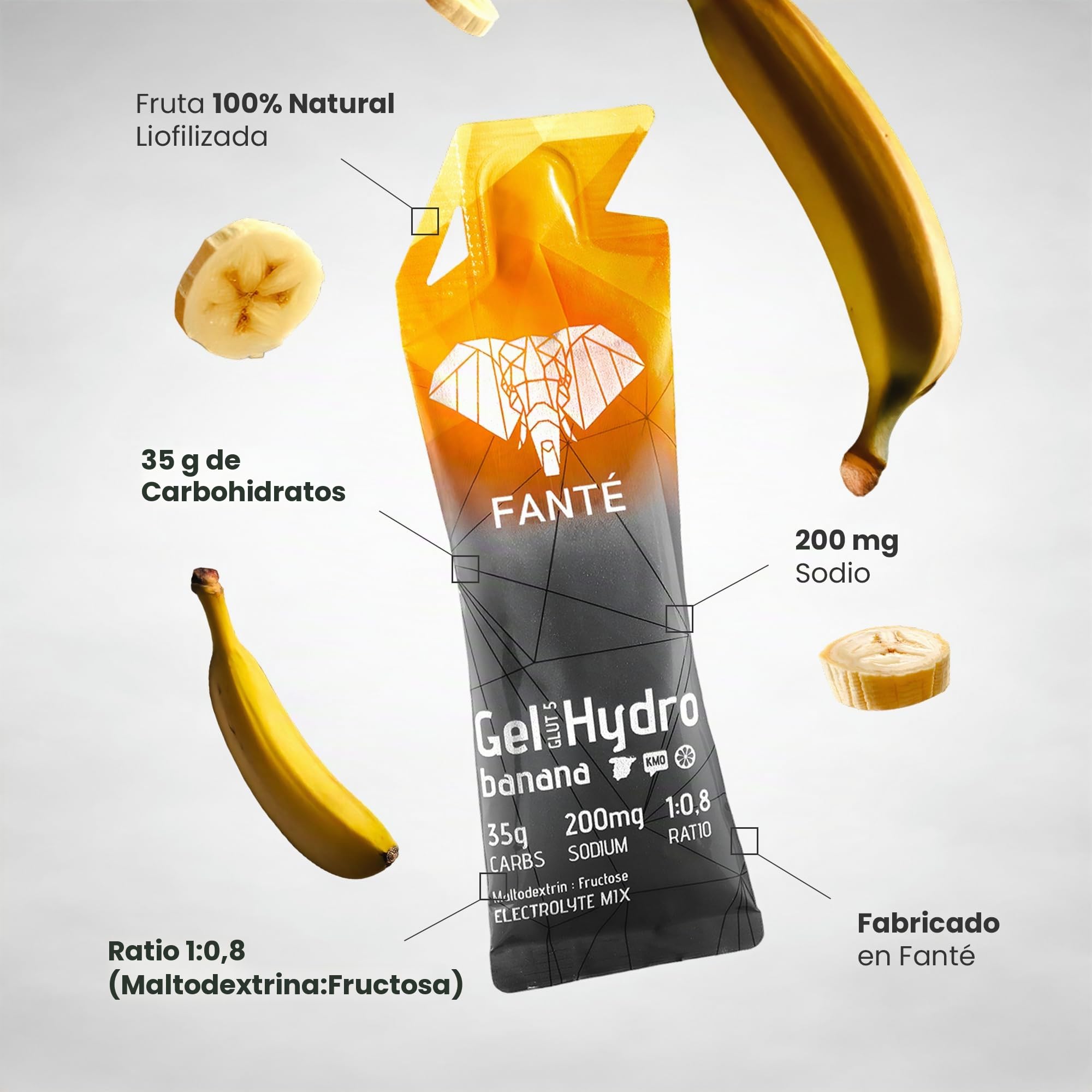 Fanté Tester Pack | Pack Surtido para Descubrir la Gama de geles energéticos de FANTÉ | 8 Geles + 2 Bebidas + 3 gominolas | Con Fruta Ecológica y 350mg de Sodio