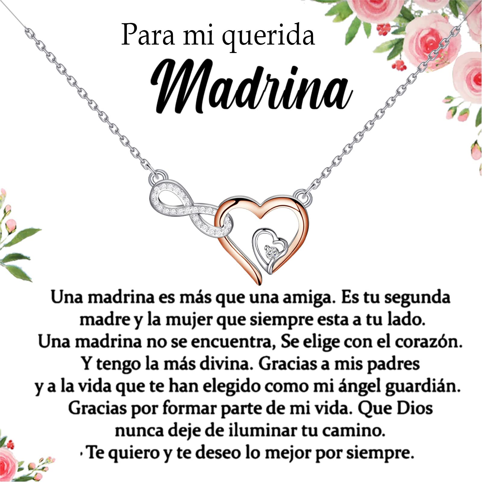 FOTAP Regalo para Madrina Necklace Joyas De Madrina Gift Godmother Proposal Gift Confirmation Baptism Gifts