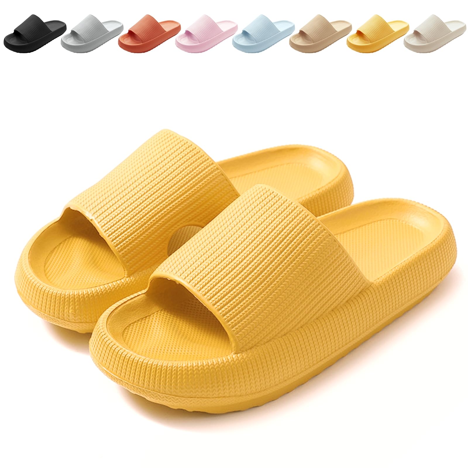 Calish Ciabatte Uomo Donna Casa Aperte Pantofole Comode Slide Ciabatte Nuvole Ultra Morbide Pantofola Sandalo Estive Ciabatte da Mare Spiaggia Piscina Unisex