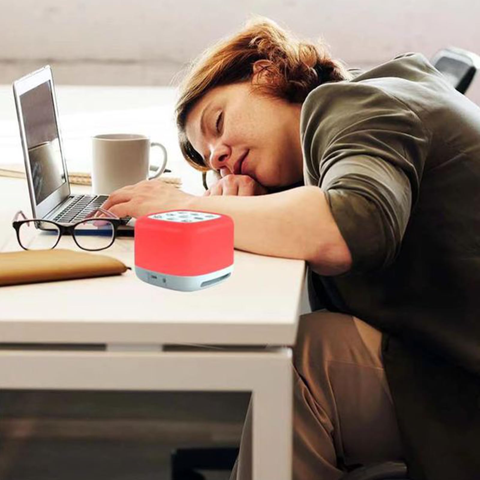 Machine à Bruit Blanc pour Le Sommeil, veilleuses 7 Couleurs, 40 Sons apaisants, 3 minuteries, pour la Maison, Les Voyages et Le Bureau