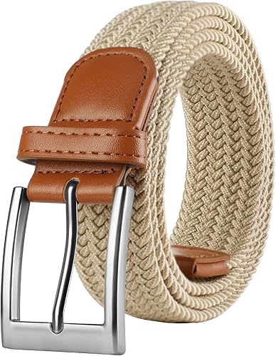 Lavemi Mens Belt, Stretch Elastic Casual Woven Sport Golf Braided Belts for Men,Gift Box