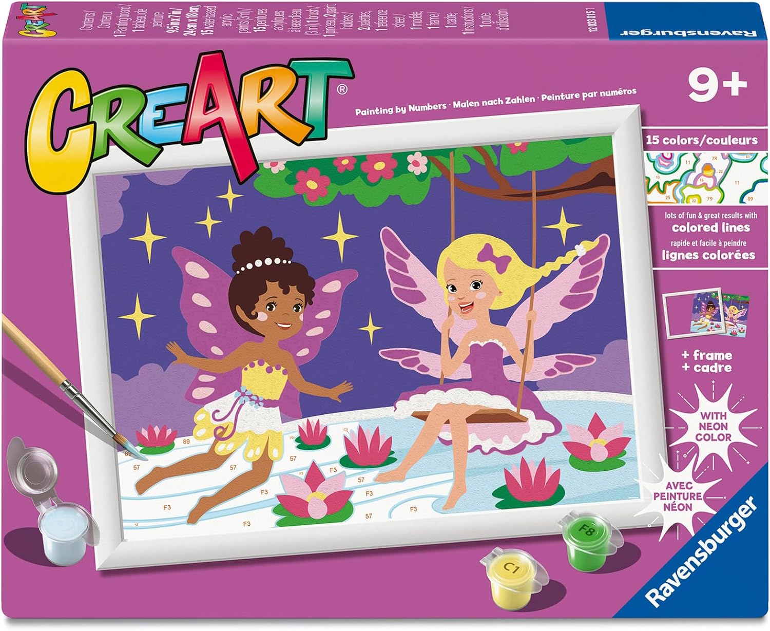 Ravensburger Creart Fairy Friends Paint by Numbers Kit for Children