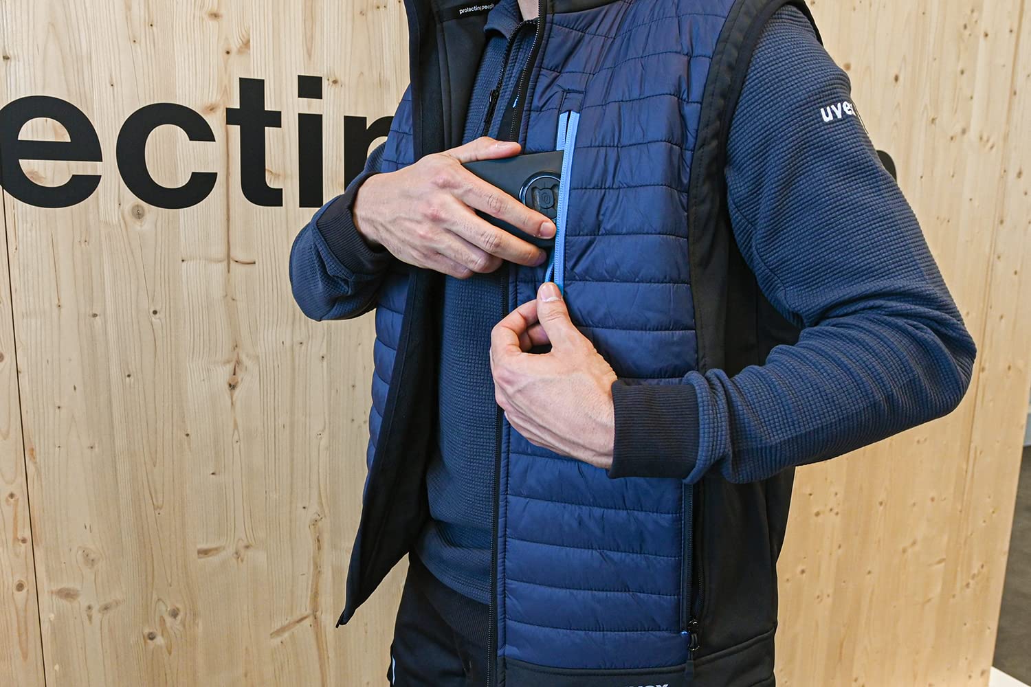 Uvex tune-up gilet hybride pour hommes - gilet de travail robust