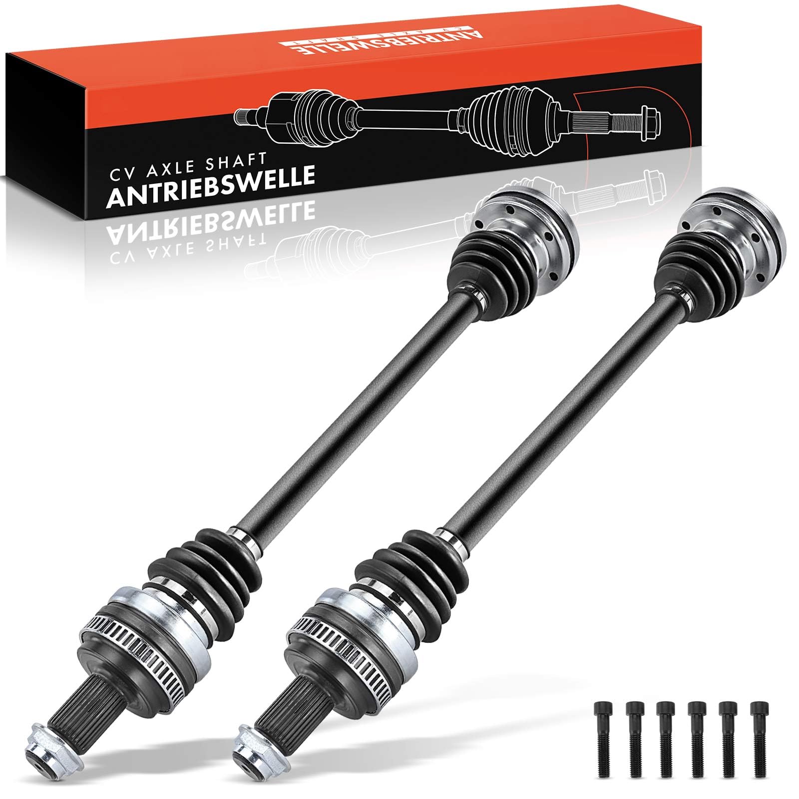 Frankberg 2x Eje motriz Eje de transmisión con ABS-Ring Transmisión automática Eje trasero Compatible con X3 E83 2.0sd 2.5i 3.0 Si 3.0i xDrive xDrive18d xDrive20d Replace# 33217540117