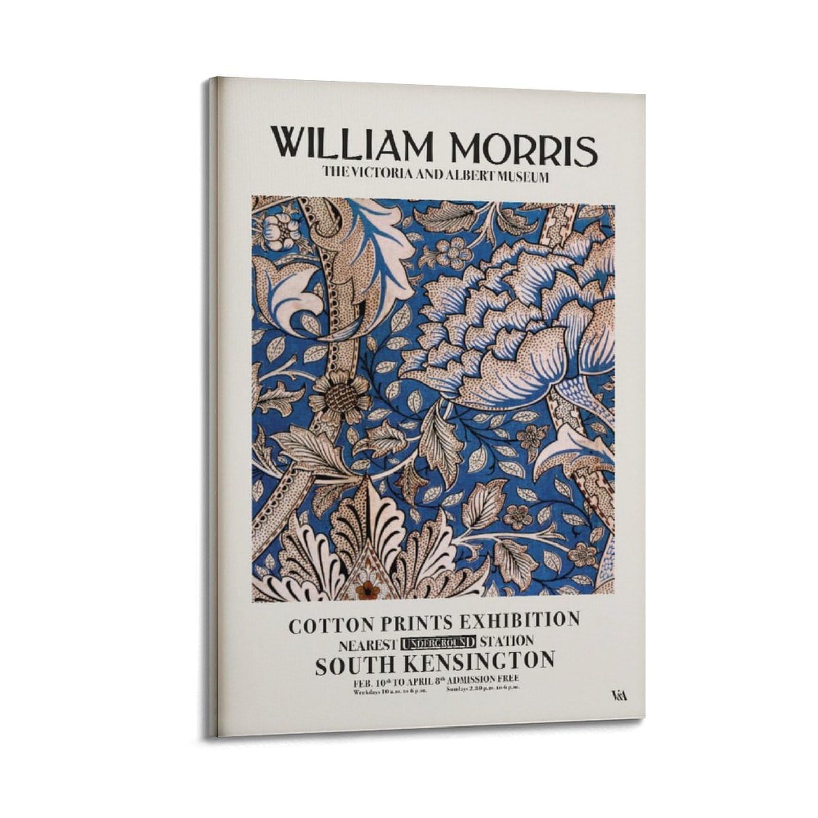 xiaoxiaoshen William Morris Exhibition Vintage Floral Canvas Poster Wall Art Prints Room Aesthetic Murals Bedroom And Living Decorations 24x36inch(60x90cm)