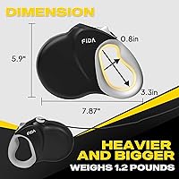 Vista 8 de Fida Correa retráctil mejorada para perros de 30 pies, correa resistente para mascotas para razas medianas/grandes de hasta 110 libras, correa