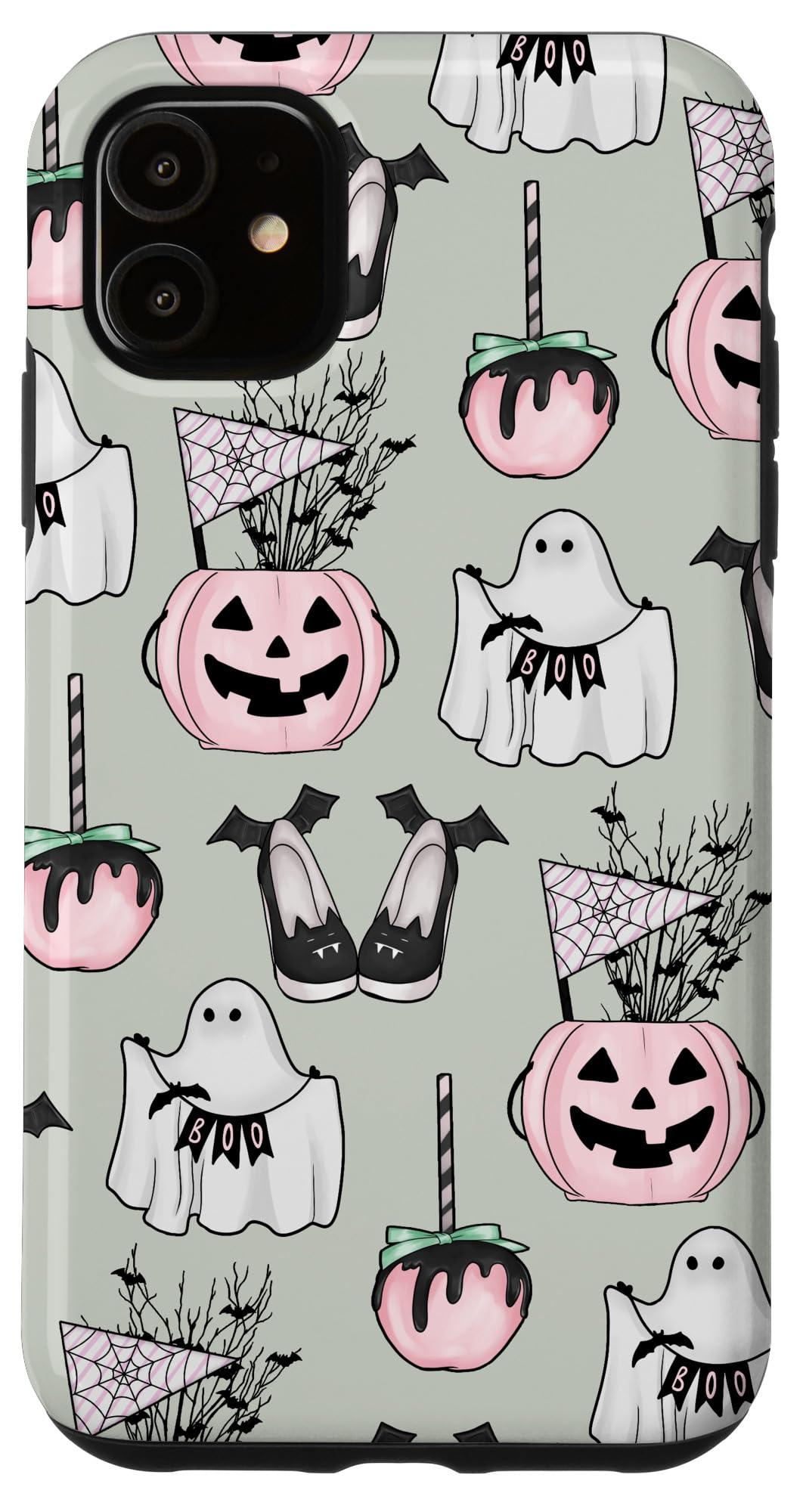 Amazon.com: iPhone 11 Pink Halloween Pumpkin Ghost Girls Fall Case : Cell  Phones & Accessories