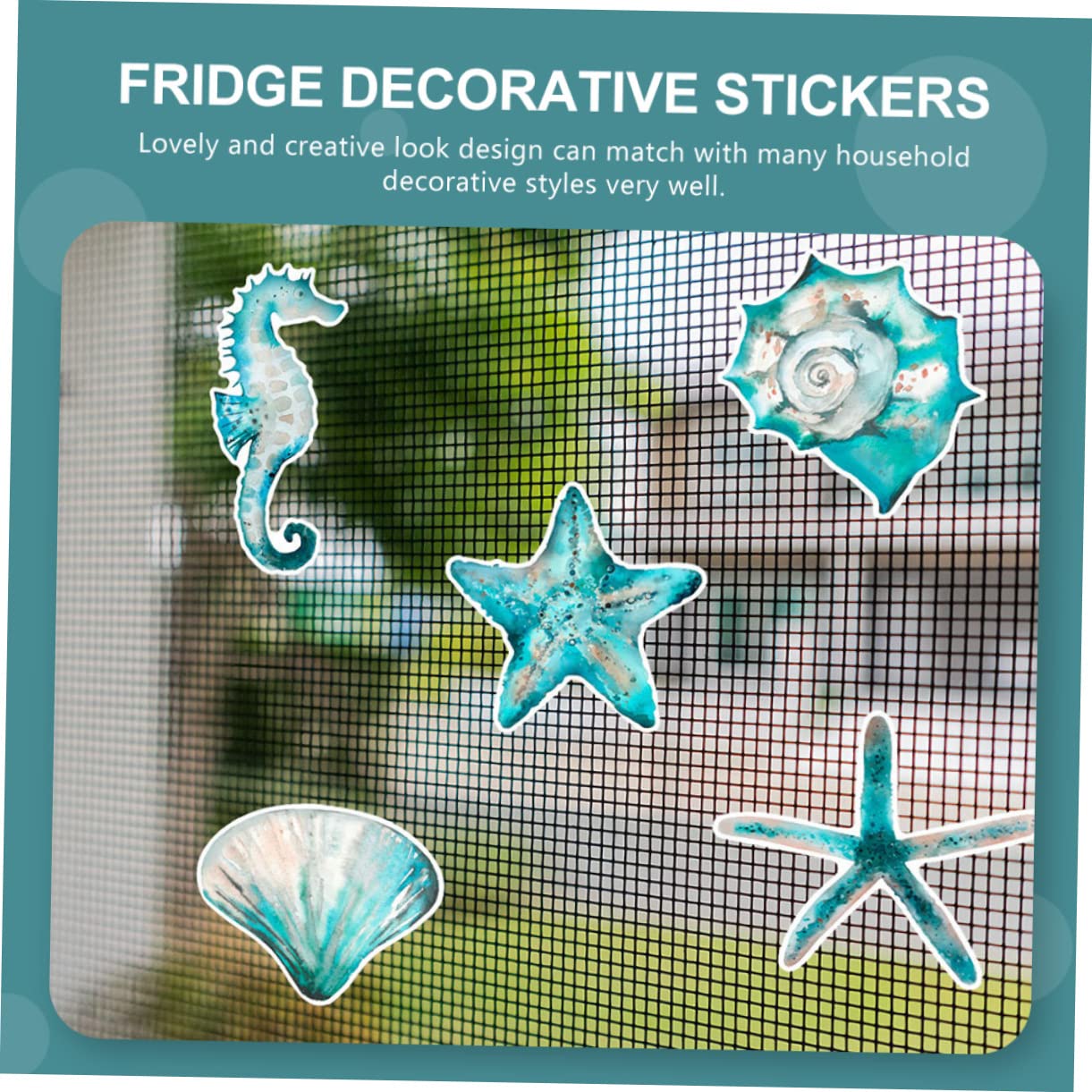 Cabilock 4 Juegos Pegatinas Anticolisión Para Ventanas Calcomanías Para Colisiones Con Decoración Del Océano Decoración De Conchas Marinas Calcomanías Para Ventanas Para 10 Uds * 4