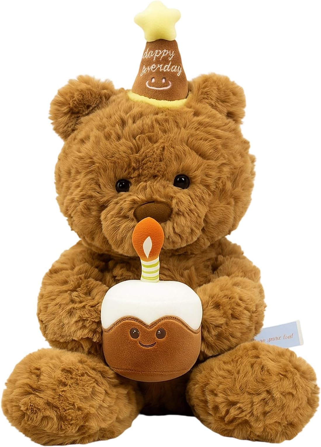Birthday Bear Brown Bear, Plush Fabric Material, Soft Plush, Bedtime Companion, Gift for Birthdays and Special Occasions, 30CM