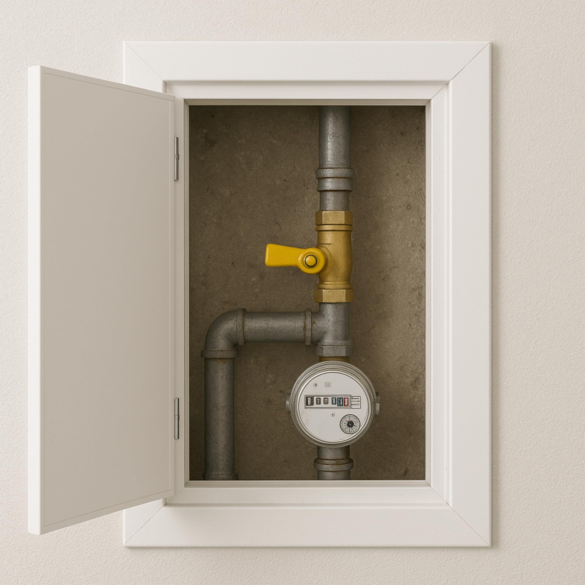 TMALASER Drzwi rewizyjne metalowe 60 x 70 cm stal ocynkowana – klapa rewizyjna biała 600 x 700 mm push to open/Klick-Klack - drzwi inspekcyjne do ścian karton-gips