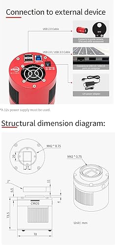 Miniatura 6 de ZWO ASI533MM-Pro - Cámara de astronomía monocromática USB3.0 de 9 megapíxeles para astrofos