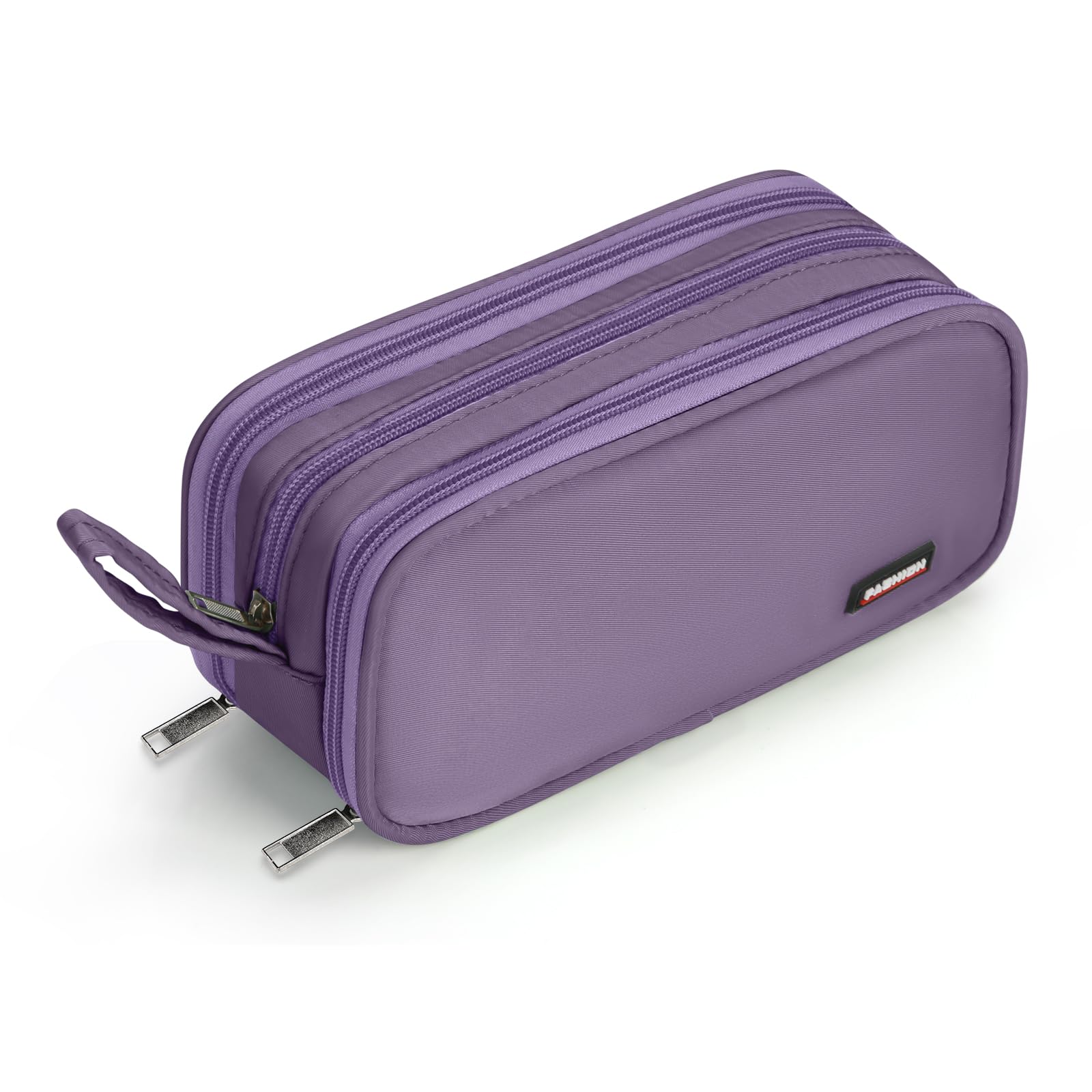 Trousse Crayons Grande Capacité 3 Compartiments - Fermeture Zip, Poignée, Tissu Oxford Résistant, Idéale école Et Bureau
