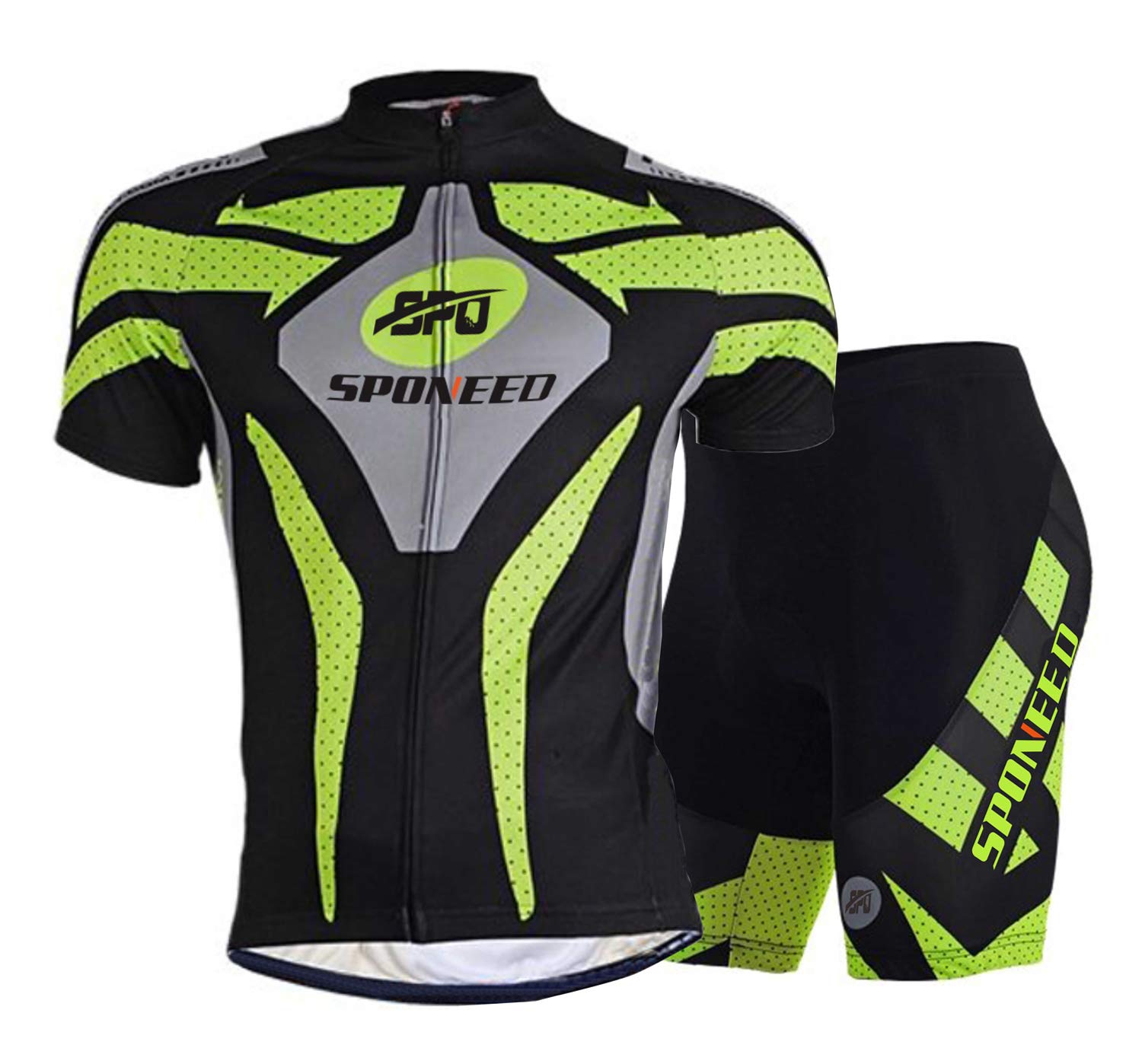 sponeedMen Cycling Outfit Set MTB Bicycle Jersey Road Biker Shorts Trianthlon Cyclwear Shirts