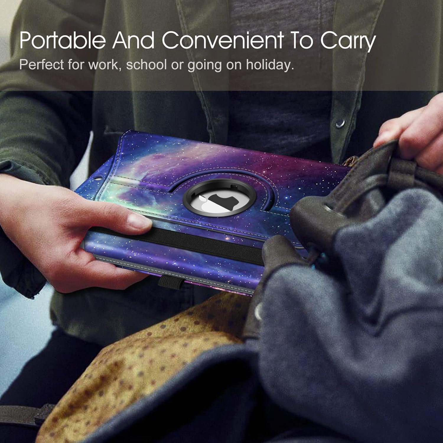 Fintie Case for iPad 9th / 8th / 7th Generation (2021/2020/2019), iPad 10.2 Inch Case -360 Degree Rotating Stand Protective Back Cover, Supports Auto Wake/Sleep, Galaxy