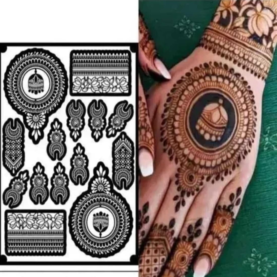 CUSTOMIZE YOURSELF Stencils Mehandi Sticker for Hand | Body-image-8