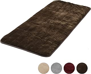 [山善] 洗えるどこでもカーペット (丸洗い可能) 180×80cm フランネル仕上げ 室温センサー付 ブラウン YWC-182F(T) [メーカー保証1年]