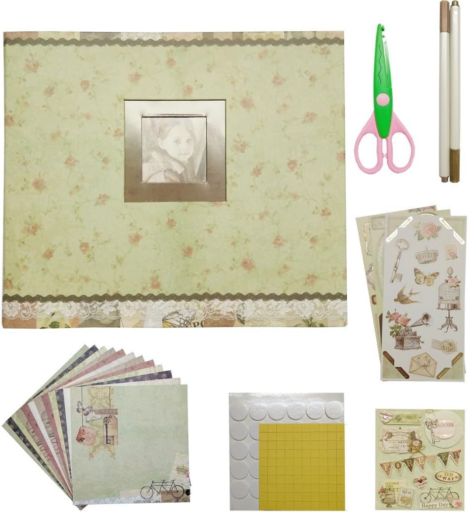 idull Vintage Scrapbook Kits 8x8, Scrapbooking Supplies