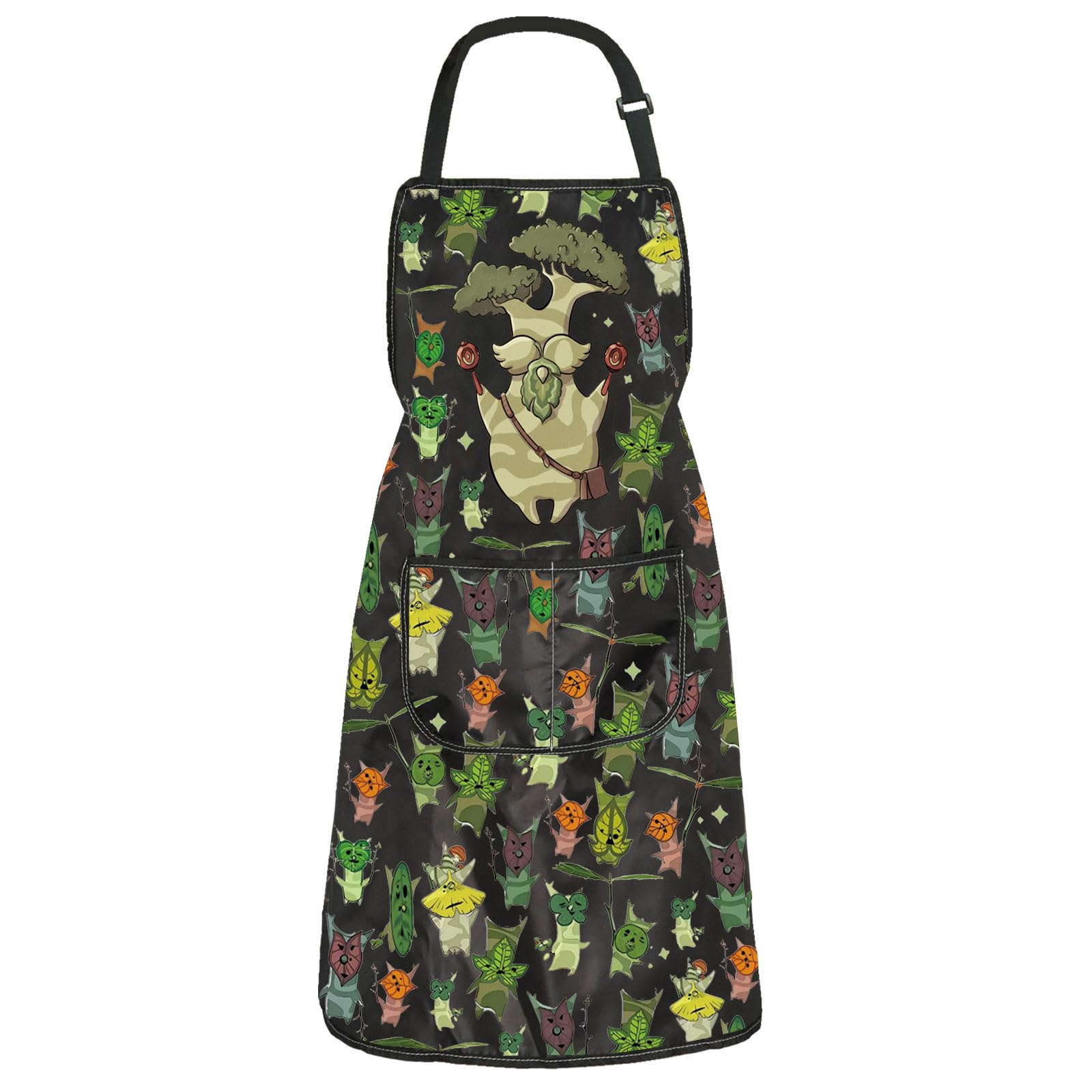 BAUNA The Legend Of Dad Kitchen Apron Korok Plant Apron With Pocket Korok Dad Kitchen Decor Gamer Housewarming Gift (Korok Apron)