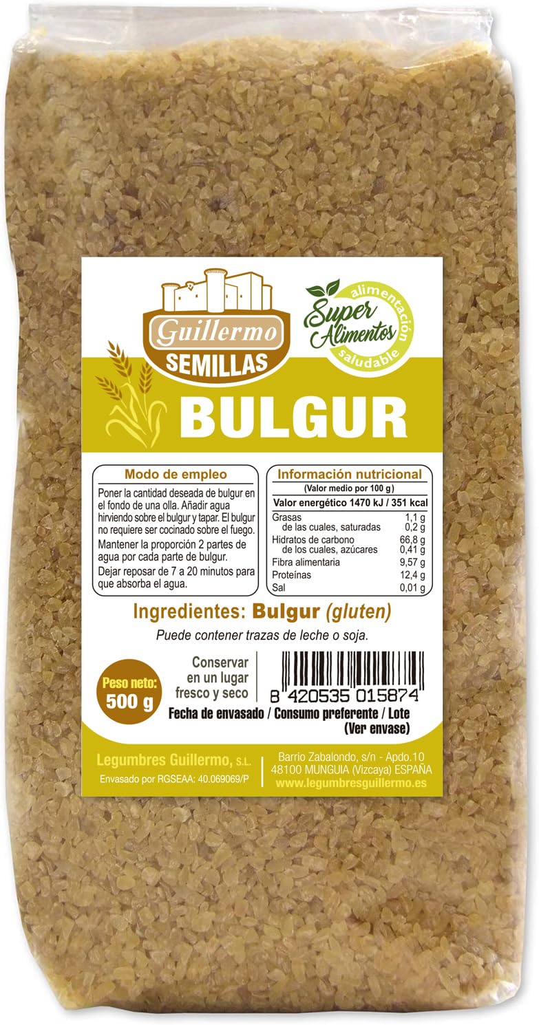 Bulgur 500 g 100% natural rico en carbohidratos de calidad