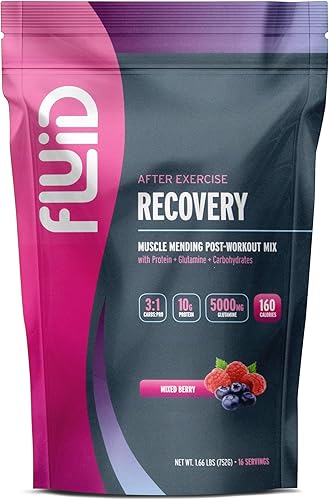 Miniatura 9 de Fluid Recovery, mezcla de bebida después del entrenamiento, proteína de guisante, L-glutamina, carbohidratos, todos los ingredientes naturales, sin