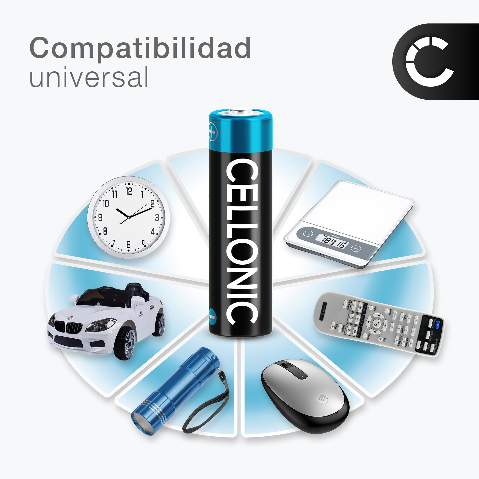 CELLONIC AA Alcalina Baterías Pilas para mandos a Distancia, Juguetes - 48x | No recargable (2900mAh, 1.5V) para electrónica