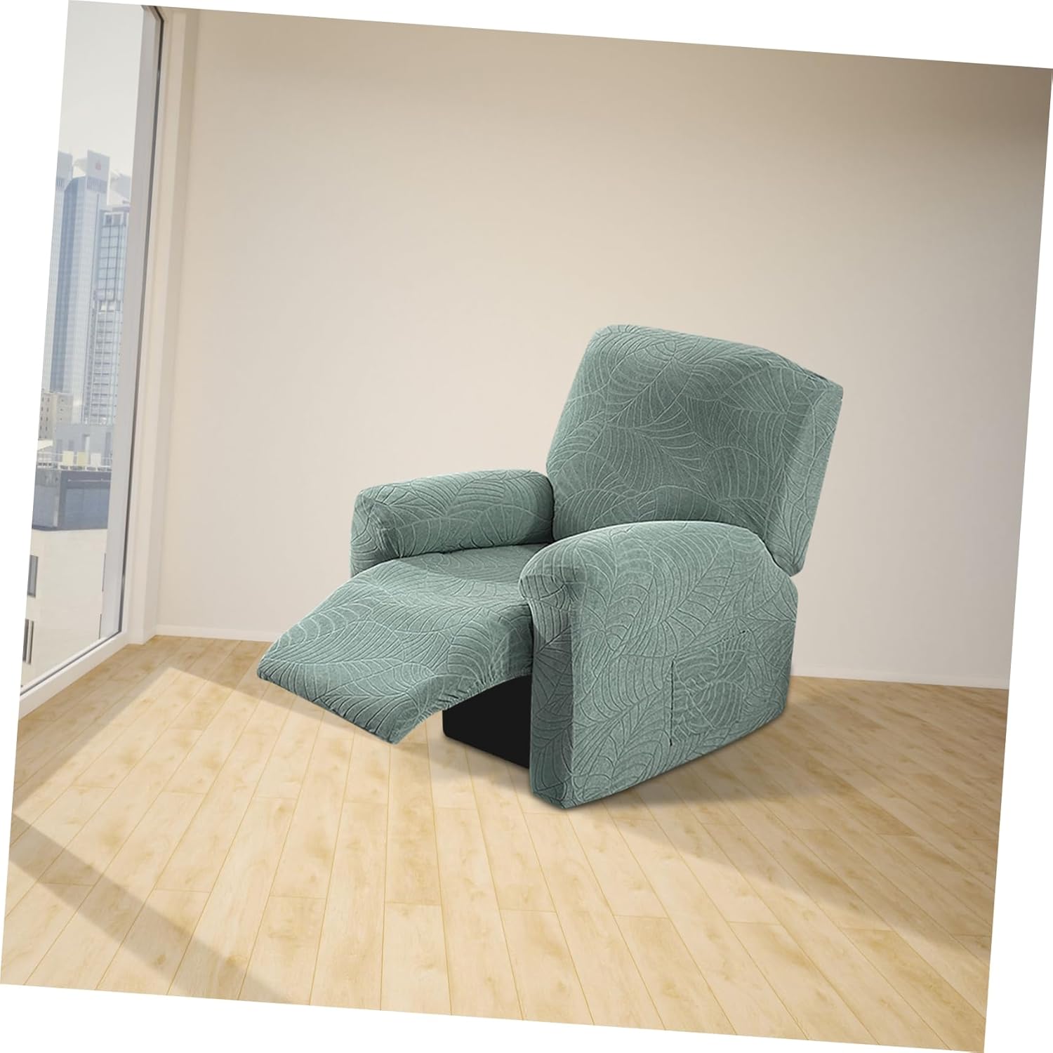 Mobestech 1set Recliner Chair Covers Stretchable Fabric for Armchairs Rocking Chairs Easy to Install Machine Washable Design for Living Room Multiple Colors
