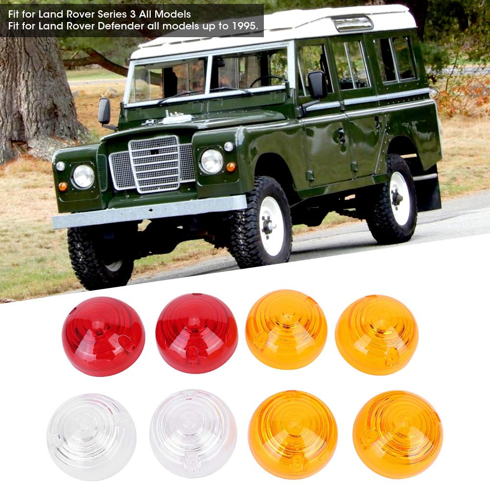 Lente indicatore luminoso, 8 pezzi ABS Kit indicatore luminoso fanale posteriore coda 589285 Misura per Defender Tutti i modelli fino al 1995