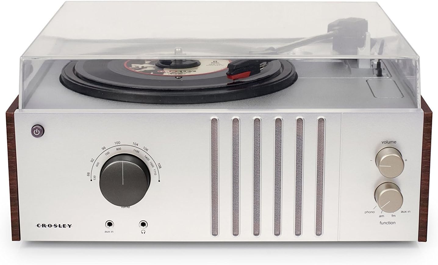 Platine Vinyle Crosley CR6017A-MA - 3 Vitesses - Entrée Audio - Portable - Acajou