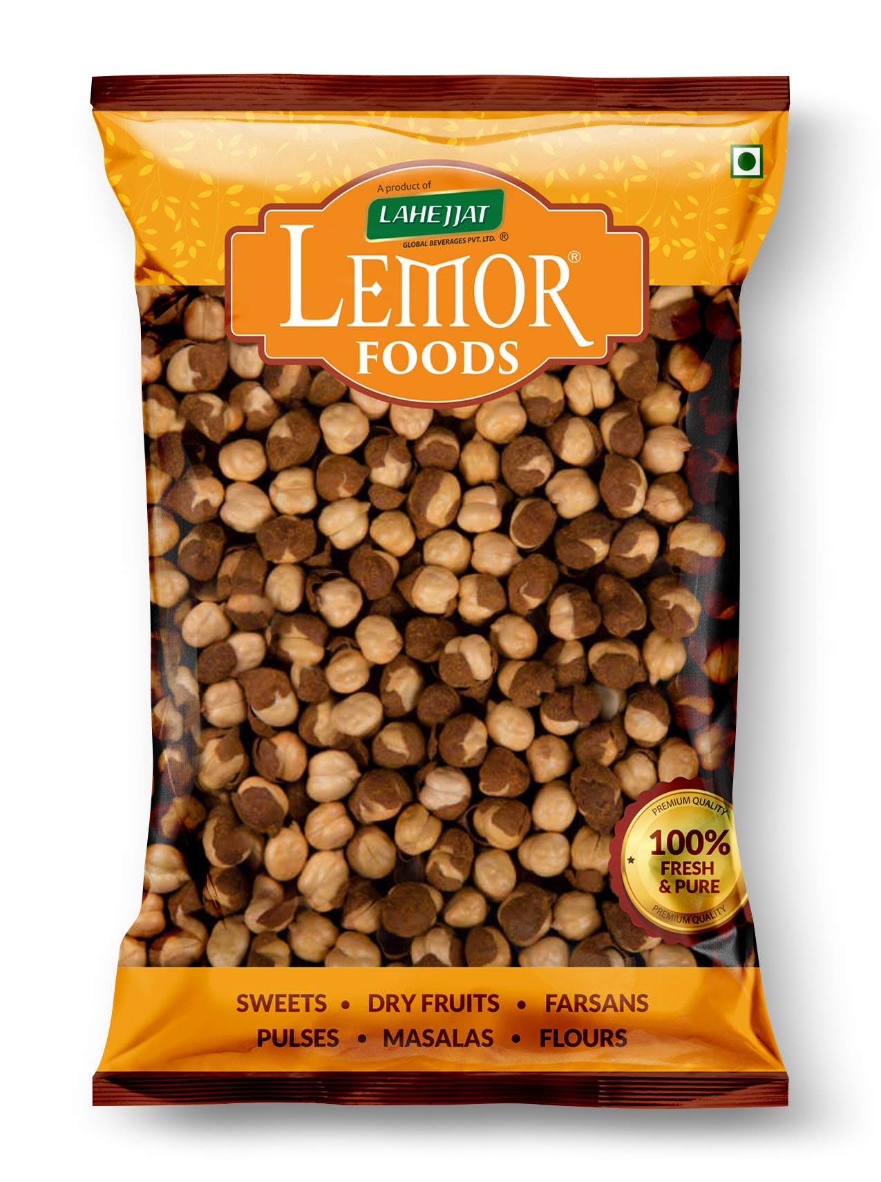Lemor Golden Chana (400 gms, 2 Packets of 200 gms each) | Munching Namkeen Snacks for Foodie Indians