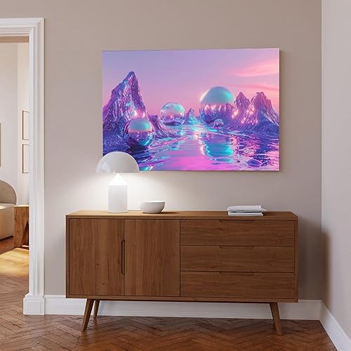 Miniatura 6 de ZMLIS Cyber Y2K Vaporwave Wall Art  Retro Futuristic Dreamcore Print  Aesthetic Neon Digital Decor for Bedroom Or Studio Poster for Room Aesthetics