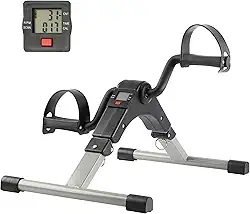 Coleção portátil de máquina de ginástica estacionária sob a mesa – Pedal de exercício interno para braços, pernas, fisioterapia ou queima de calorias da Wakeman Fitness