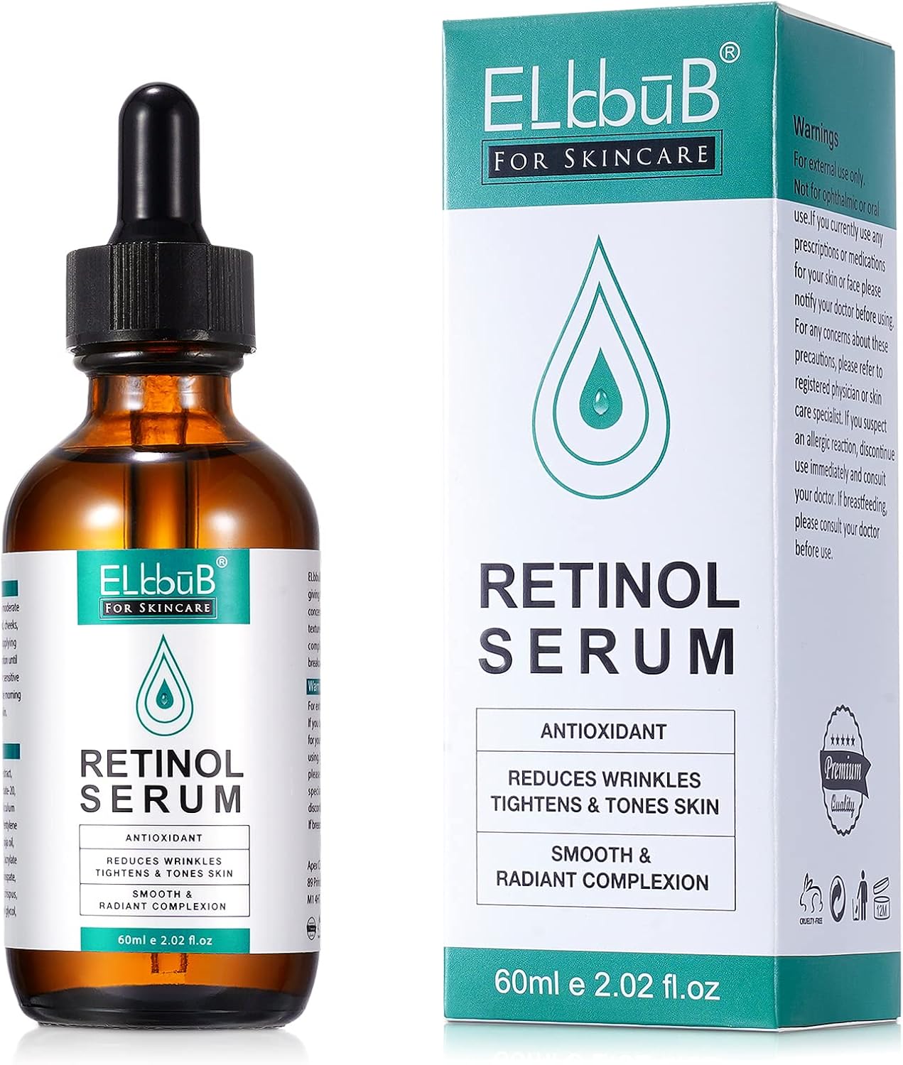 Retinol Serum 60ml Retinol Liposome Delivery System with Hyaluronic Acid and Vitamin E, Aloe