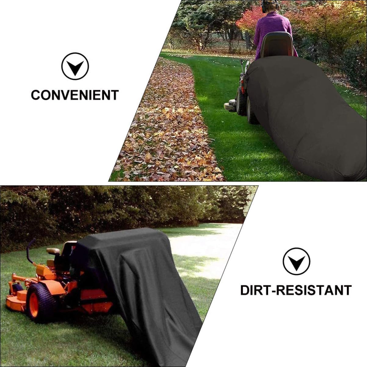 Sosoport Lawn Mower Storage Bag Large Capacity Grass Catcher Leaf Collection Pouch Oxford Cloth Water-resistant