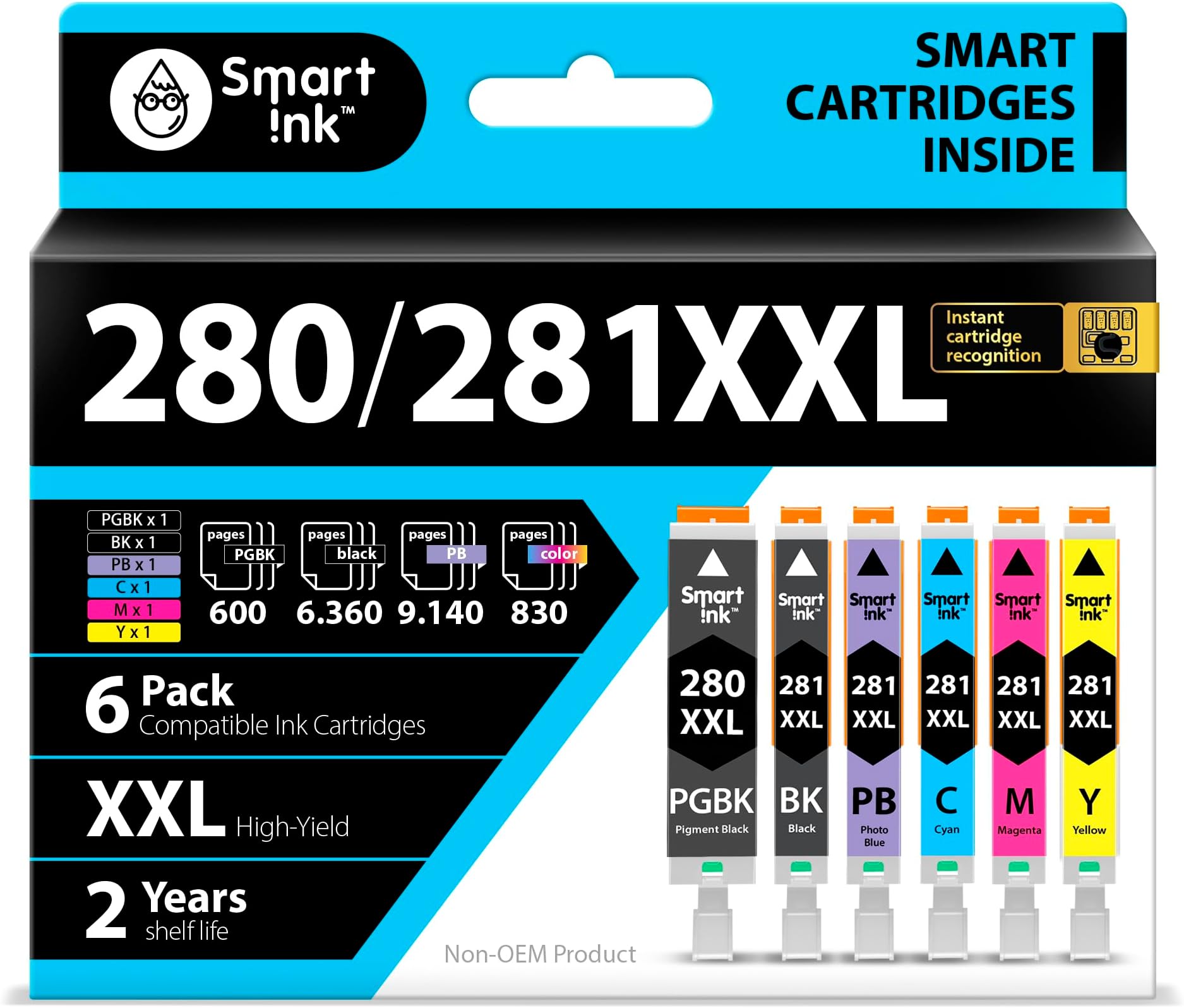 Cartucce PGI-280 CLI-281 Cartucce D'inchiostro Chip XXL Per Stampanti Canon, Modelli TS6220, TR8520, TS6120, TS6320 Cartucce Inkjet Generiche - Foto 7