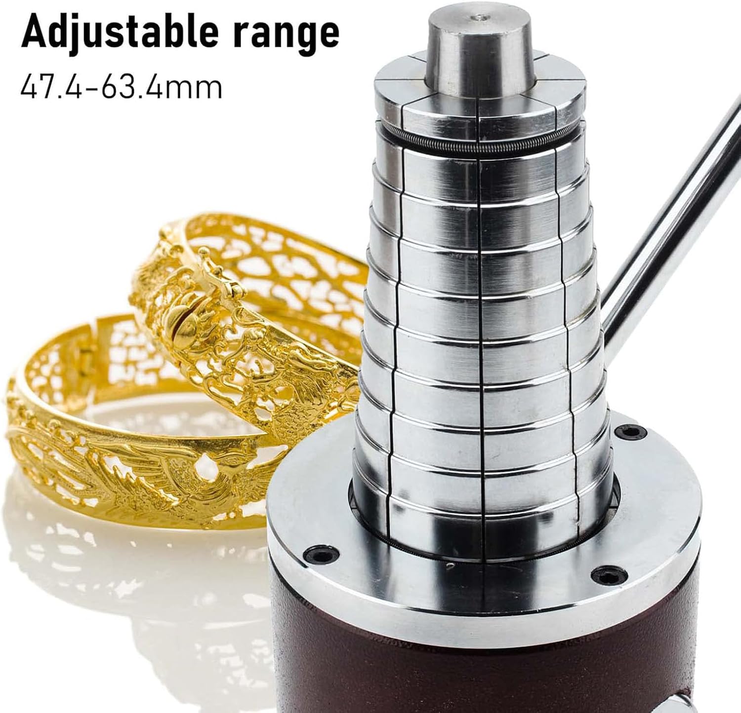 Enlarr Bracelet Mandrel - Adjustable Bangle Stretcher & Expander Tool for Jewelry Making - Round/Oval Bracelet Sizer & Shaper for DIY Crafts
