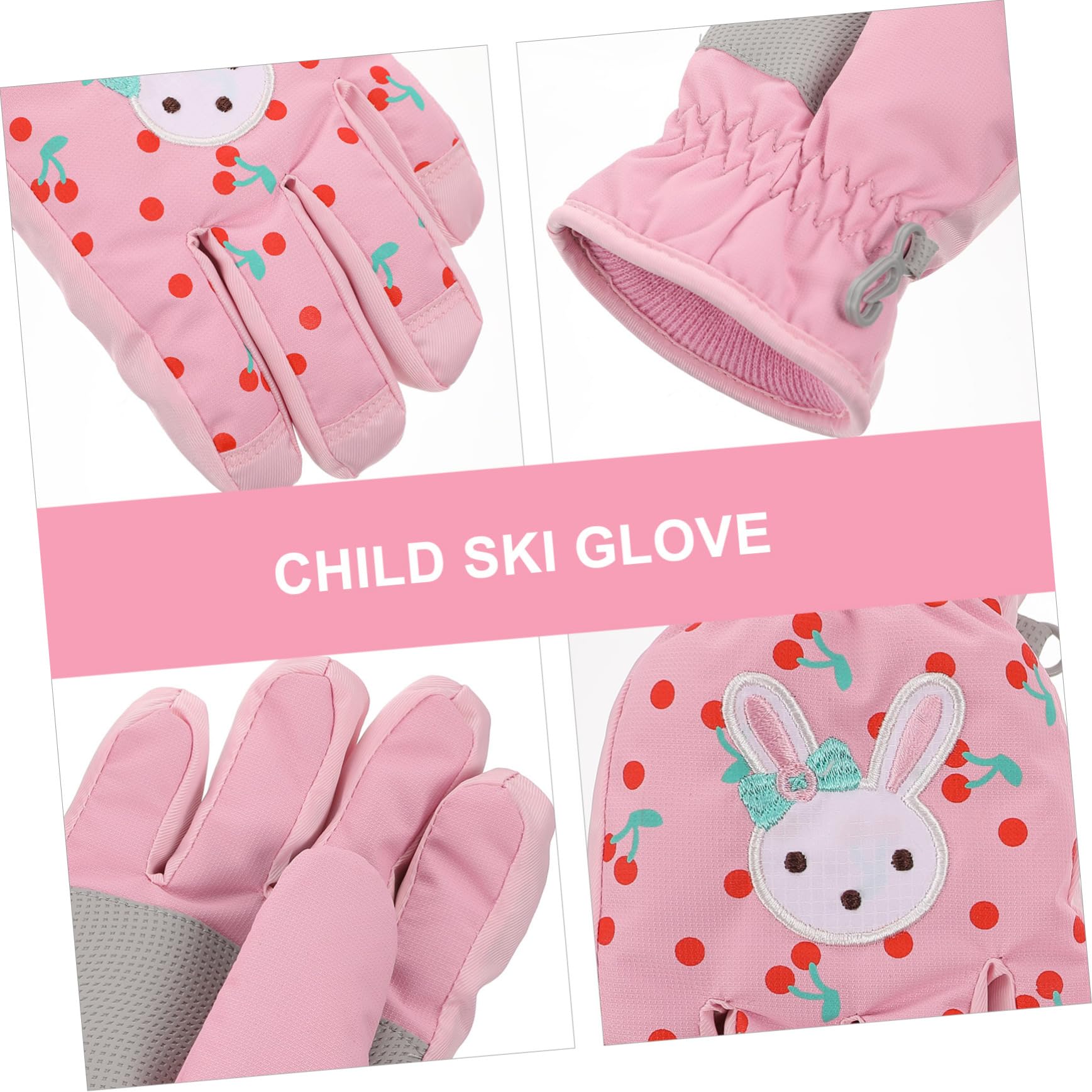 Sosoport 3paare Junge Mädchen Skihandschuhe Und Winddicht Warmhaltende Fäustlinge Für Mädchen Anti-rutsch Mittens Für Winteraktivitäten