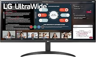 LG UltraWide 34WP500-B 34 Inch Full HD 5ms 75Hz IPS Wide Monitor, AMD FreeSync, Black