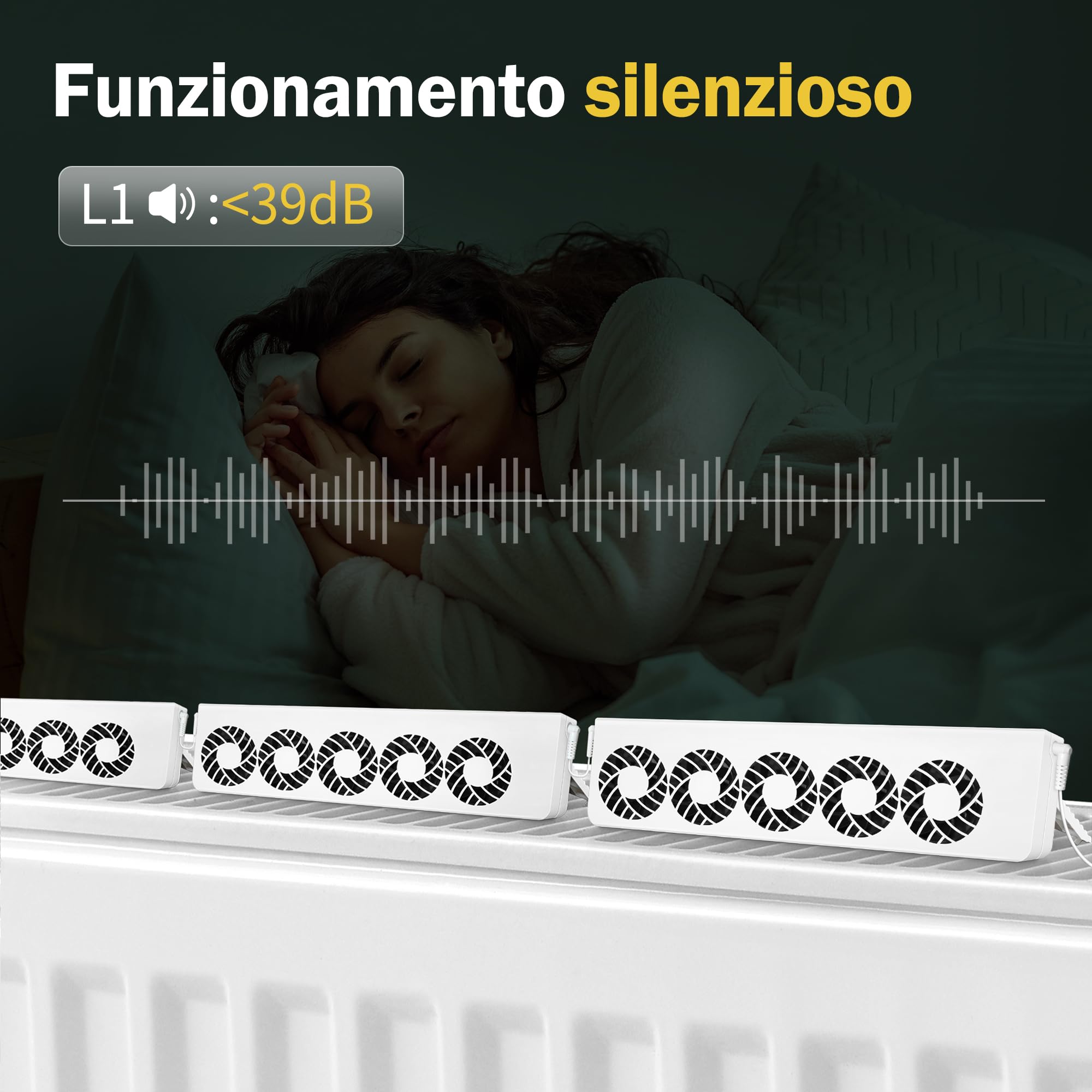 Ventole per Termosifoni 2.0 con Controller con Termostati Intelligenti, 15 Ventole per Aumentare l'efficienza del Riscaldamento e Risparmiare Energia (Trio Set)