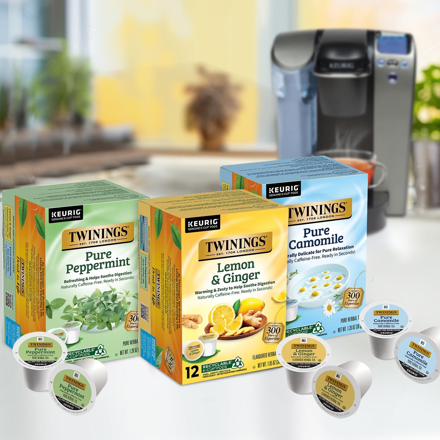Amazon.com : Twinings Herbal Tea K-Cup Pods for Keurig, Variety 3