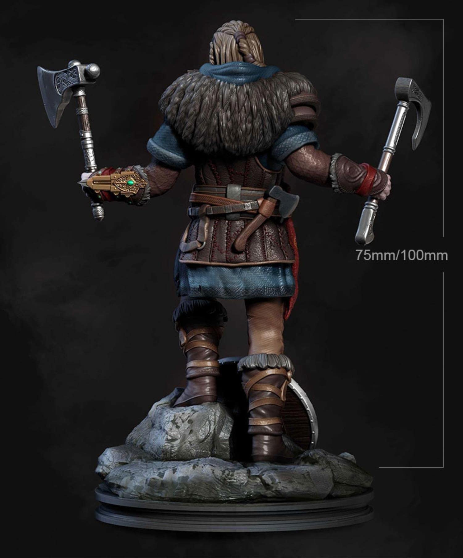 ZHANGJING 1/24 75mm 1/18 100mm Kit Modello in Resina Guerriero Vichingo Soldato Figura Smontato Non Verniciato RA-077
