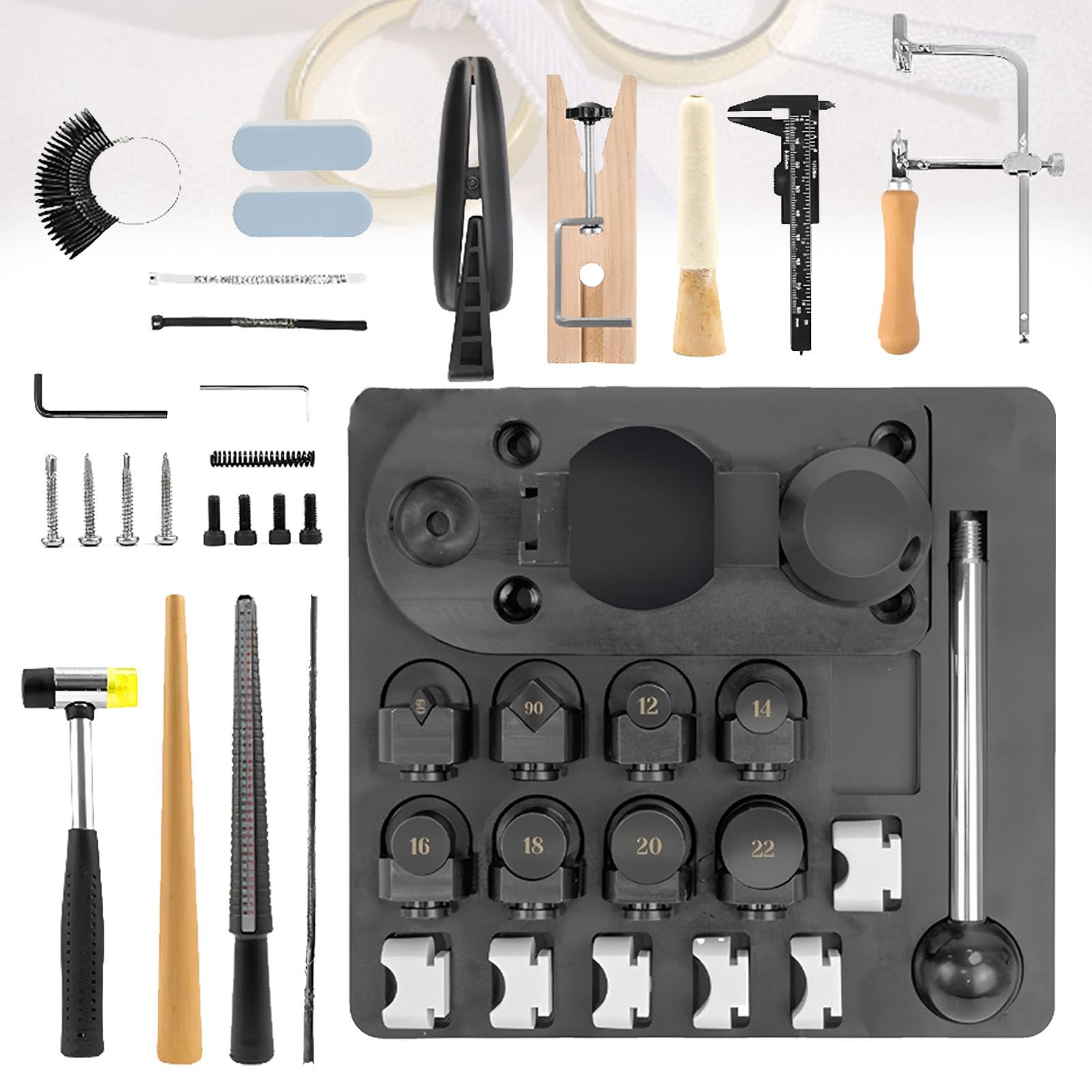 YXYLJOZ Pfps Ring Bender Ring, Jewelry Earring Making Tools Kit, Ring Shaper Bending Machine, Ring Bender Tool for Spoon Rings Making and Jewelry Repair