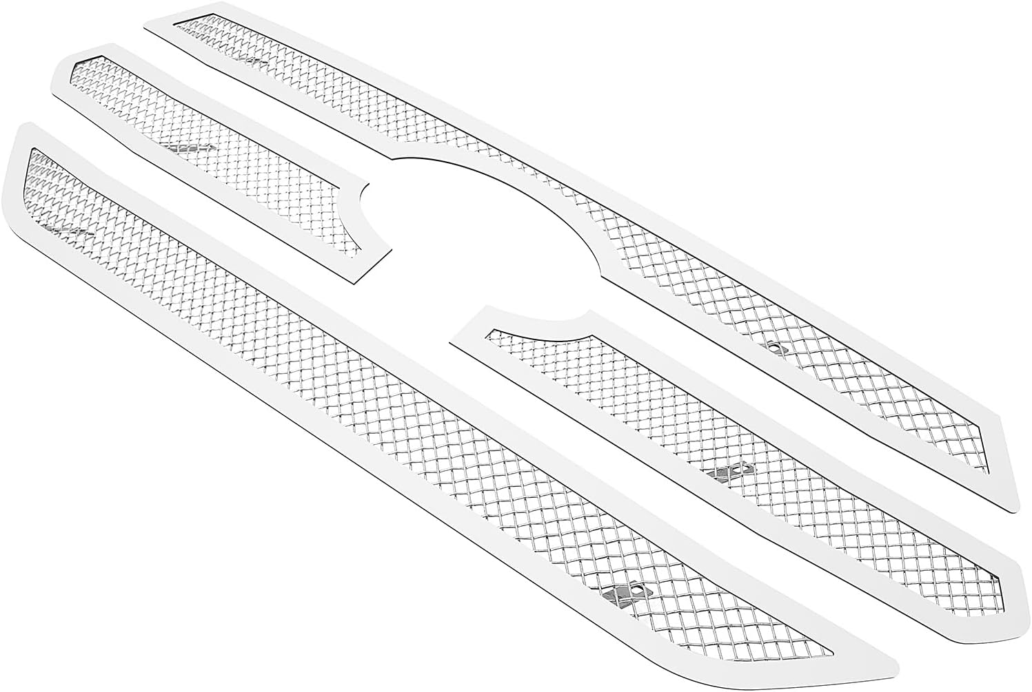 APS Compatible with Ford Edge 2015-2018 Main Upper Stainless Steel Chrome Mesh Front Grill Grille Insert F75291T