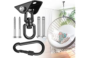 Sturdy Hammock Hanging Kit with 360° Rotating Swing Ceiling Mount