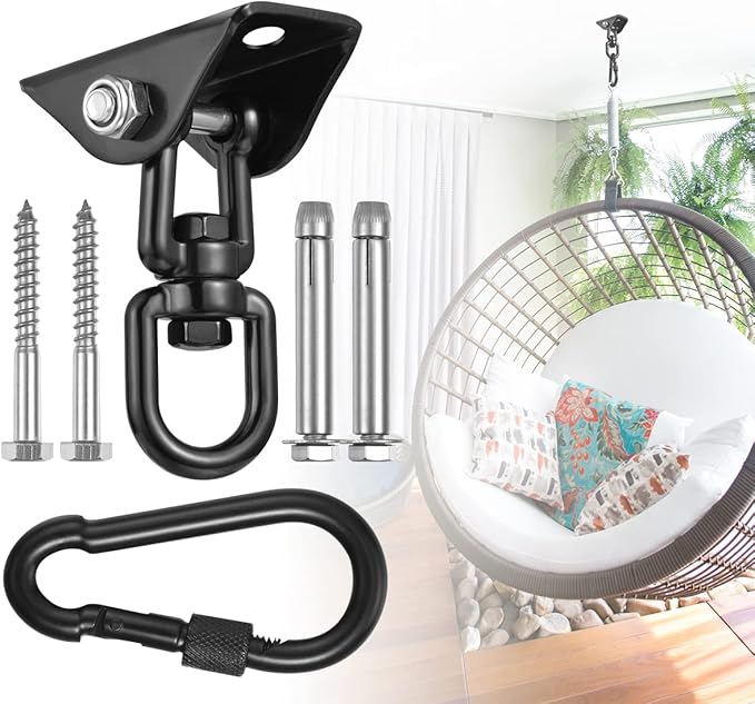 Hammock Hanging Kit,Hanging Chair Hardware 360°Rotating