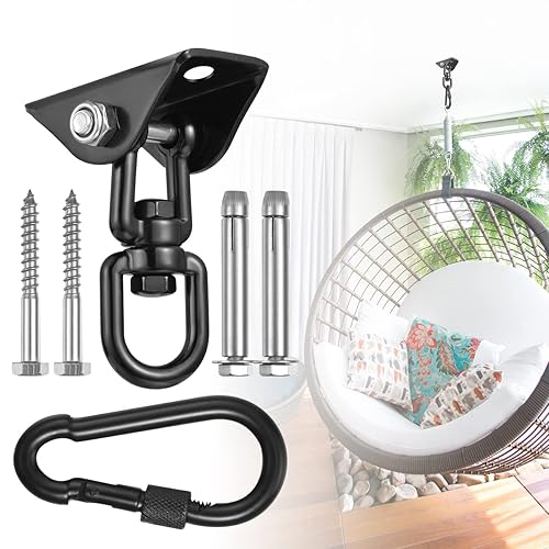 Hammock Hanging Kit,Hanging Chair Hardware 360°Rotating 1200 lb Capacity Hammock