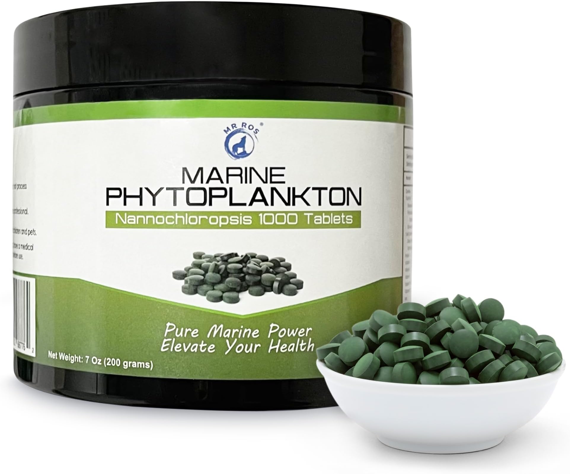 Marine Phytoplankton Nannochloropsis Supplement – 1000 Tablets – Rich in Essential Nutrients, Omega-3 Fatty Acids, and Antioxidants for Enhanced Vitality and Wellbeing
