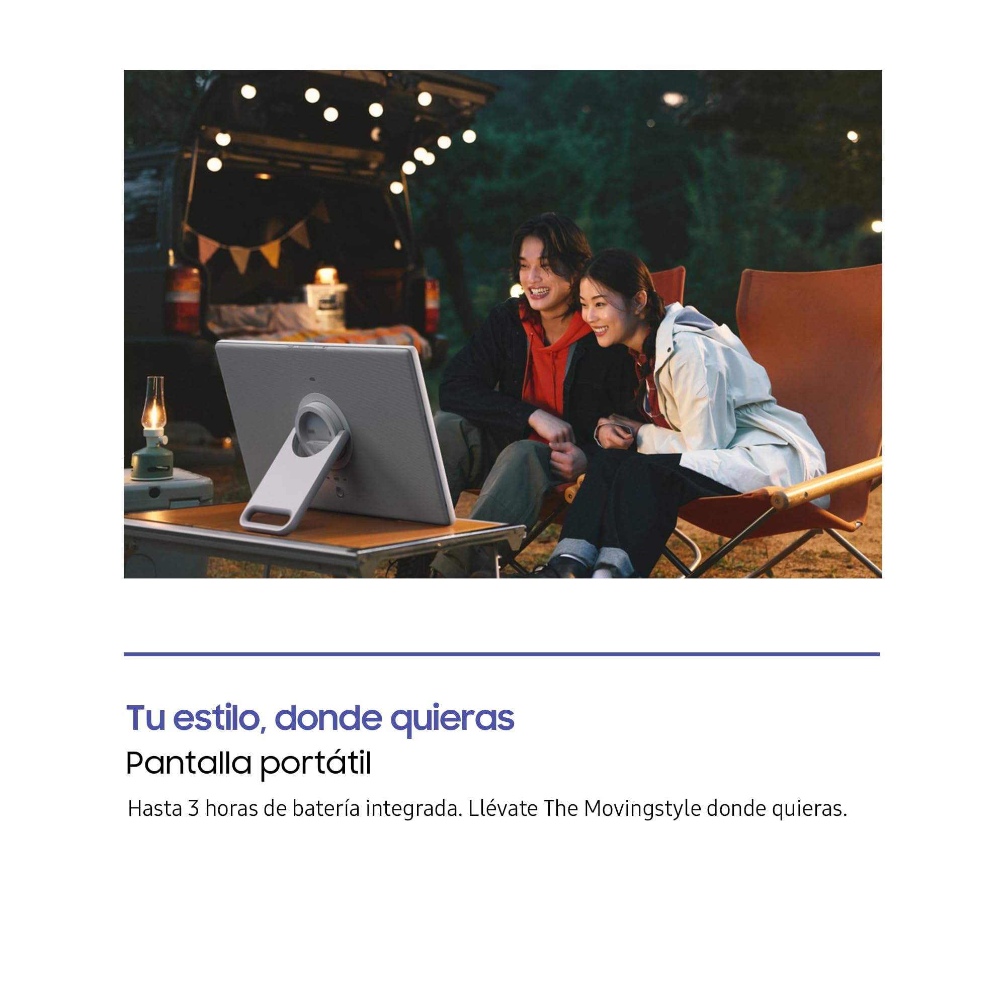 Samsung TV The Movingstyle LSM7F QHD con Pantalla portátil, Peana Desmontable, Táctil e Inteligente